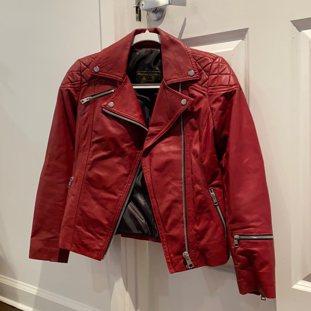 Leather (Genuine leather) jacket